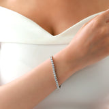 Gradıva Round Tennis Bracelet | Pırlanta Bilezik | 18 Ayar Altın