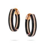 Gradıva Onyx Hoops | Pırlanta Küpe | 18 Ayar Altın