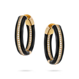 Gradıva Onyx Hoops | Pırlanta Küpe | 18 Ayar Altın