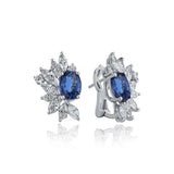 Gradiva Royal Sapphire | Natural Diamond Earrings