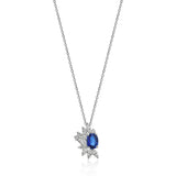 Gradiva Royal Sapphire | Natural Diamond Necklace