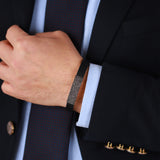 Gradiva Midnight Glory | Men's Diamond Bracelet | 14K Gold