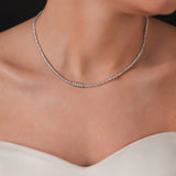 Gradiva Tennis Necklace | Diamond Necklace | 18K Gold