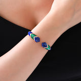Gradiva Blue Lagoon | Diamond Cuff Bracelet | 18K Gold