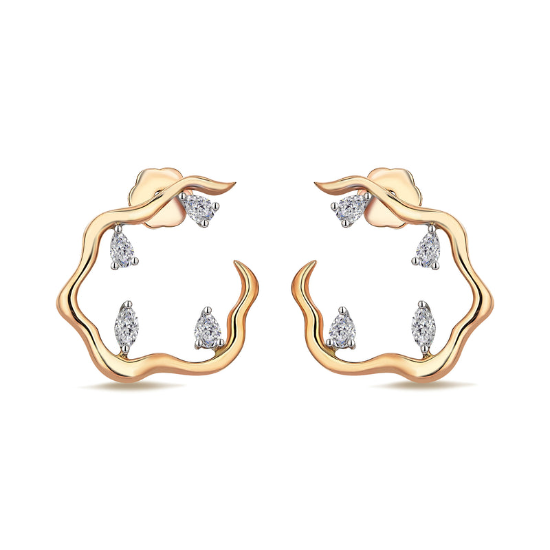 Gradiva Seraphina | Diamond Earrings | 14K Gold