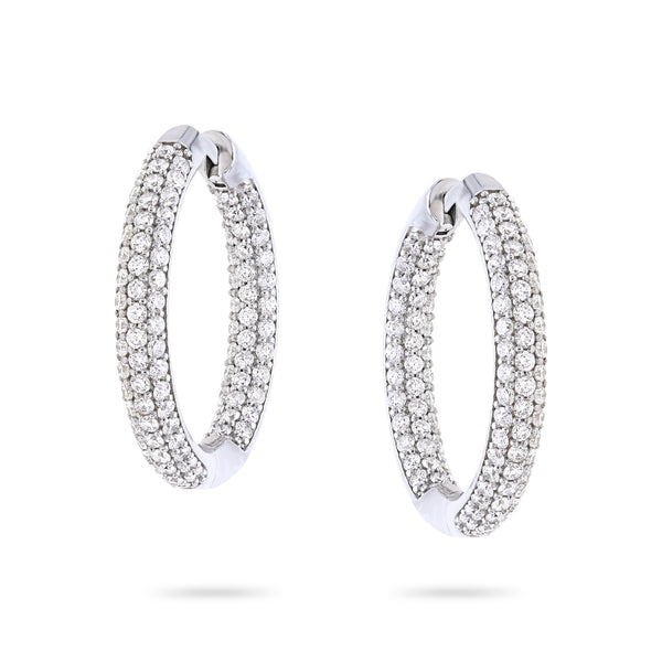 Gradiva Pavé Hoops | Diamond Earrings | 18K Gold
