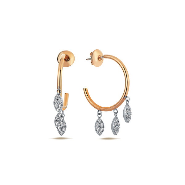 Gradiva Cascade Drops | Diamond Earrings | 18K Gold