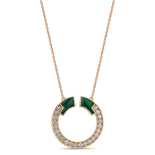 Gradiva Malachites | Diamond Necklace | 18K Gold