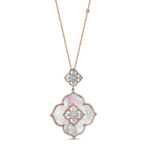 Gradiva Mother of Pearl | Diamond Pendant | 18K Gold