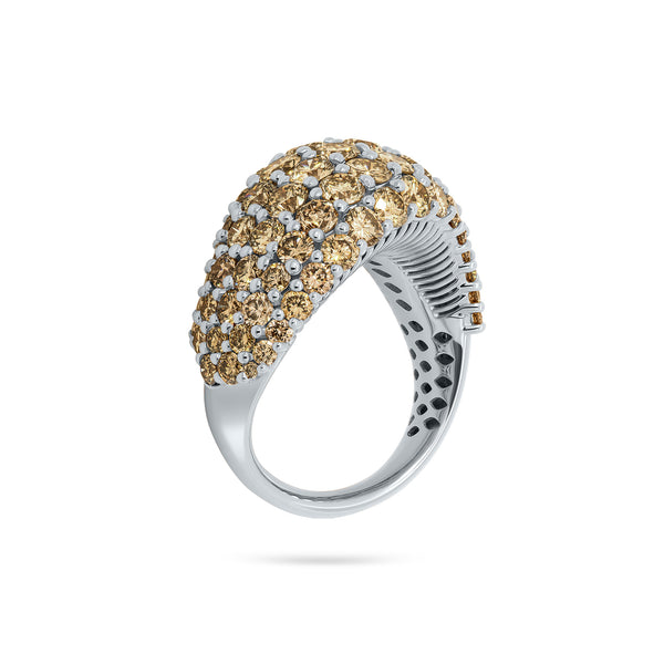 Gradiva Gold Bean | Diamond Ring | 18K Gold