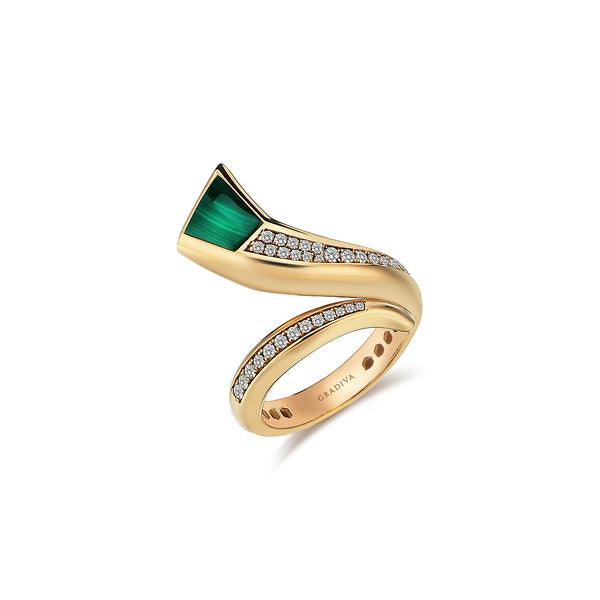 Gradiva Malachites | Diamond Ring | 18K Gold