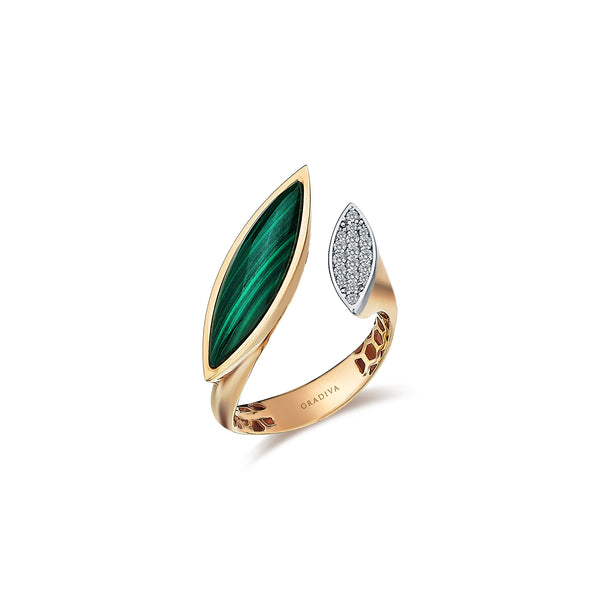 Gradiva Malachites | Diamond Ring | 18K Gold