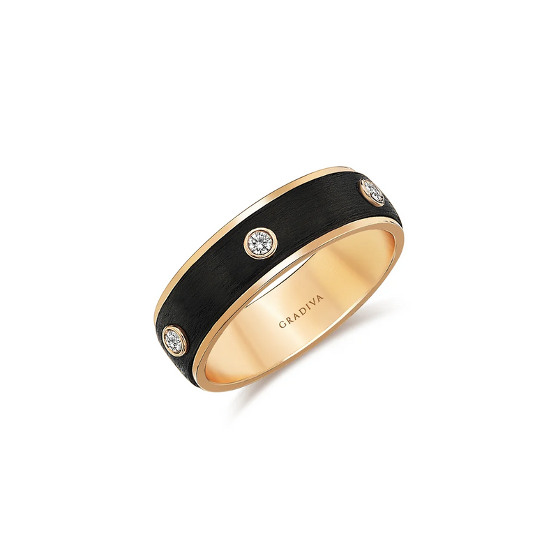 Gradiva Wedding Band | Diamond Ring | 14K Gold