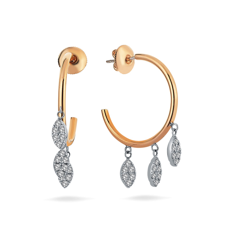 Gradiva Cascade Drops | Diamond Earrings | 18K Gold