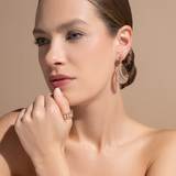 Gradiva Golden Lattice | Natural Diamond Earrings