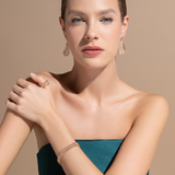 Gradiva Golden Lattice | Natural Diamond Earrings