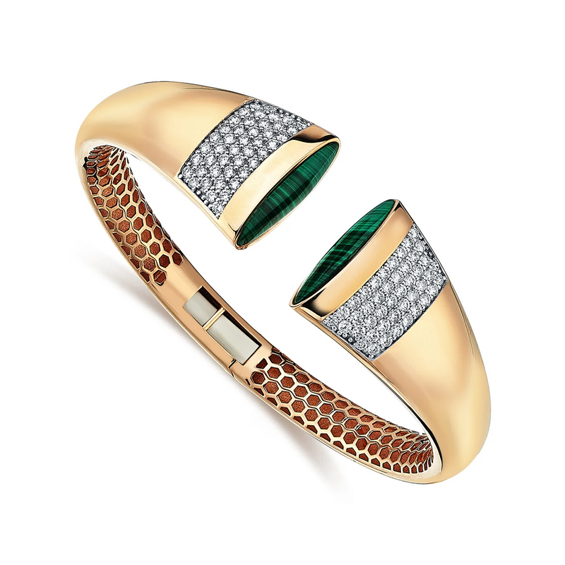 Gradiva Malachites | Diamond Bracelet | 18K Gold