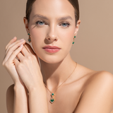 Gradiva Malachites | Natural Diamond Necklace