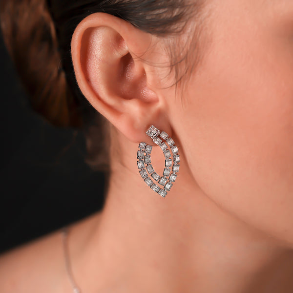 Gradiva Leaf | Diamond Earrings | 14K Gold