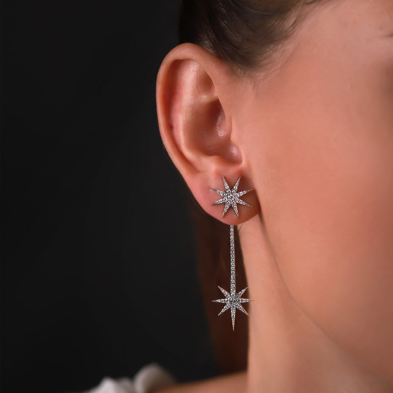 Shining Stars | Diamond Earrings | 14K Gold