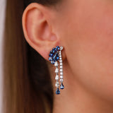 Gradiva Royal Sapphire | Diamond Sapphire Earrings | 18K Gold