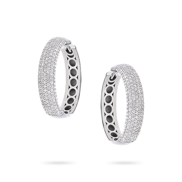 Gradiva Deluxe Hoops | Diamond Earrings | 14K Gold