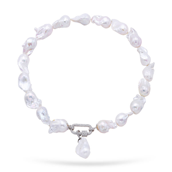 Gradiva Pearls | Diamond Pearl Necklace | 14K Gold