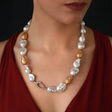 Gradıva Pearls | Pırlanta İnci Kolye | 14 Ayar Altın
