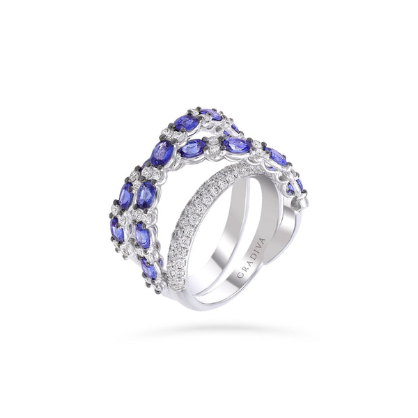 Gradiva Imperial Sapphire | Diamond Ring | 1.3 Cts. | 18K Gold