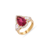 Gradiva Imperial Ruby | Diamond Ring | 18K Gold