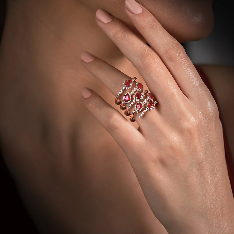 Gradiva Royal Ruby | Diamond Ring | 18K Gold