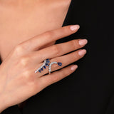 Gradiva Royal Sapphire | Diamond Sapphire Ring | 18K Gold