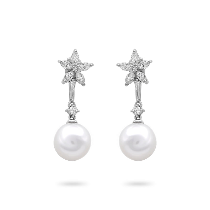 Gradiva Pearl | Diamond Earrings | 1.3 Cts. | 14K Gold
