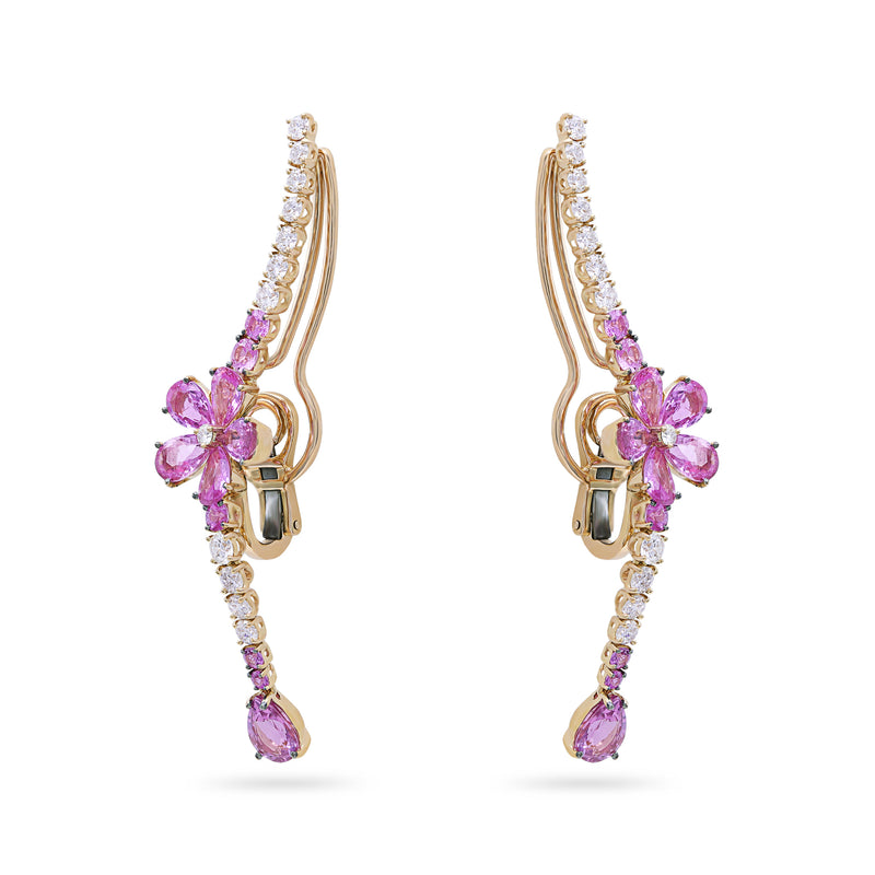 Gradiva Cherry Blossom | Diamond Earrings | 18K Gold